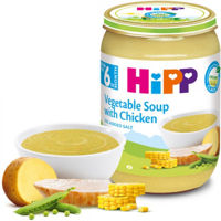 Hipp пюре овощной суп с курицей, 4+мес. 190г