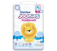 Подгузники-трусики JOONIES Premium Soft  XL (12-17 кг) 38 шт