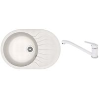 Мойка кухонная со смесителем Dr.Gans Berta 760 + SanDonna F 1066 alb