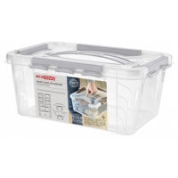 Короб для хранения Бытпласт 45716 Контейнер Econova Grand box 4.2l 29x19x12cm замки серый