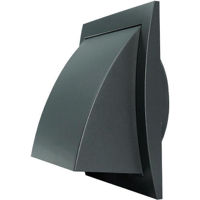Вентилятор вытяжной Europlast ND12FVA Grila plastic exterior cu supapa 190x190mm cu flansa, D.125 (antracit) Premium