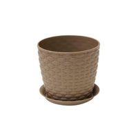 Цветочный горшок Idea М3080 Ghiveci alb, cafeniu deschis, inchis d35mm 1l