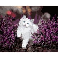 Картина по номерам Strateg R 9 /15 (GS1606)(73714) Pisica cu ochi albastri, 40x50 cm