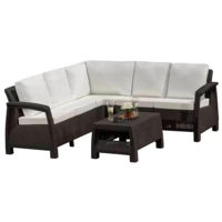 Mobilier pentru grădină Hydro S Coltar p/u terasa Ferrara Fancy, 5 persoane, Wengue