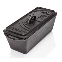 Казан Petromax Loaf Pan 2,4L cu capac si fund plat, fonta