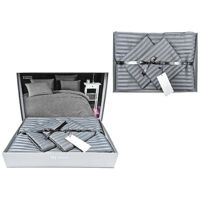 Textile de casă Promstore 53380.1 Lenjerie de pat Euro 2 NH Stripe Satin, antracit