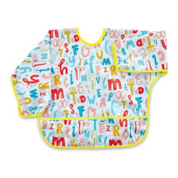 Bavețică BabyJem 784 Sort cu maneci pentru activitati Alfabet, 33x74 cm