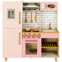 Игрушечная кухня и посуда Richi (63222) Bucatarie din lemn pentru fetite, cu sunete si lumini