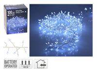 Luminite de Craciun "Dense" 100 MicroLED alb, 1m, cablu transparent
