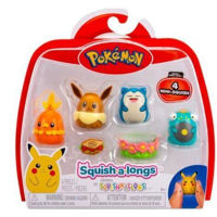 Jucărie Squishmallows SQAL0067 Набор из 4 фигурок Pokemon Squish-a-longs, 2.5cm, ast