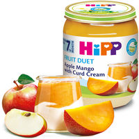 Пюре Hipp из яблок и манго с творожным кремом (7+ мес.), 160 г