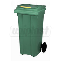 купить Бак мусорный 120 л - на колесах (зеленый)  UNI в Кишинёве