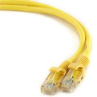 0.25m, Patch Cord  Yellow, PP12-0.25M/Y, Cat.5E, Cablexpert, molded strain relief 50u" plugs