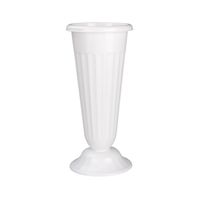 Ваза для цветов пластик белая М5352