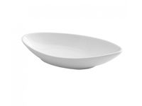 Platou 22Х9cm Party Bianco oval, alb, din ceramica