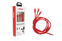 AMIO Cablu 3in1 iOS, Tipe-C, micro USB 1.2m 3.1A 02178