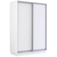 Dulap Mobildor-Lux Fox uși glisante din PAL (130x60x220H cm) Alb