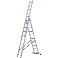Лестница Lider-Tech AC0310A Scara cu trei tronsoane, 3x10 trepte, H=6.76m, sarcina max.150kg