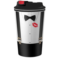 Термокружка Promstore 55651 Phibo Frac 350ml cu clapeta, negru