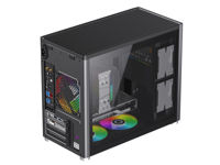 Case mATX GAMEMAX SPARK, w/o PSU, 1xUSB3.0, 1xType-C, Dual Tempered Glass, Gray