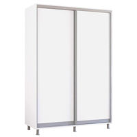 Шкаф Mobildor-Lux Aron-S uși glisante din PAL (160x60x200H cm) Alb Brilliant