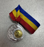 Медаль за 2 место с ленточкой d=4 см ATTR (467)