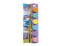 Acuarele tempera Carioca Pastel 6culX25ml + pensula pe blister