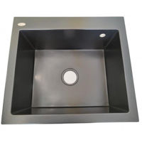 Chiuvetă bucătărie Tornado NIKOLI 510*565 Obsidian