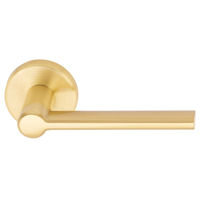 Дверная ручка на розетке New Jersey матовое золото + накладка WC