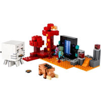 Конструктор Lego 21255 Minecraft Ambuscadă la Portalul Nether