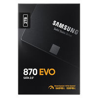 2.5" SATA SSD 2.0TB Samsung  870 EVO "MZ-77E2T0BW" [R/W:560/530MB/s, 98K IOPS, MGX, V-NAND 3bit MLC]
