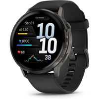 Фитнес-трекер Garmin Venu 4 - 45 mm, Slate bezel with black silicone band