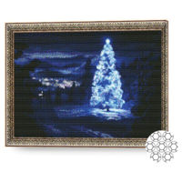 Картина по номерам Art Gallery GA79425 Mozaic cu diamante 40x50cm Bradul impodobit in padure