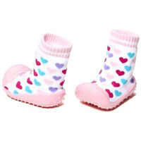 Детская одежда U-Grow US1K1-17-20 Șosete cu inimioare antiderapante pentru copii, mărimea 20