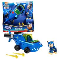 Машина Spin Master 6066140 Vehicul Acvatic cu Figurină Chase, seria Patrula Cățelușilor