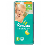 Pampers Подгузники Jumbo 5, 11-18 kг, 58 шт.