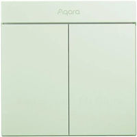 Întrerupător electric Aqara ZNQBKG25LM Green H1M - 2 клавиши (c нулём) квадратный подрозетник