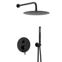 Panou de duș kfa armatura Moza встраиваемый в стену черный-мат