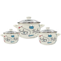 Набор посуды Promstore 51773 Set cratite emailate Jumatati 3buc (2.2l, 3.1l, 5.4l)