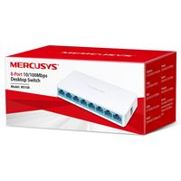 .8-port 10/100Mbps Desktop Switch  MERCUSYS "MS108", Plastic Case