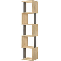 Офисный стеллаж Trendy Piri, Stejar Sonoma, Antracit 35x161x30cm, raft de carti