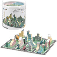 Конструктор Viga 44040 Set de construcție din lemn Orașul, 56 elem.
