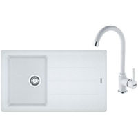 Мойка кухонная со смесителем Franke 114.0633.755 BFG 611-86 + Pola 1.0 Alb