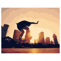 Картина по номерам Strateg R 8 /21 (DY112)(36245) Parkour pe fundalul orașului, 40x50 cm