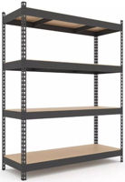 Cтеллаж складской Nex Home Raft metalic Titan 1800x1200x400 mm, 4 nivele PAL, antracit