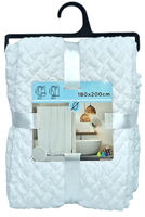 Занавеска для ванной Tendance 56218 Perdea pentru dus 180x200cm Waffle, poliester, alb