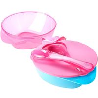 Tommee Tippee Explora set 2 castroane cu capac și linguriță, 7+luni,