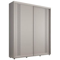 Dulap Mobildor-Lux Compact uși glisante PAL cu ornament grecesc (180x45x200H cm) Grey