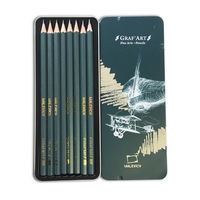Set de creioane de cernograf. Malevich Graf'Art, cutie metalică, 8 buc