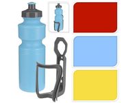 Sticla pentru apa 0.75l pentru biciclist cu suport, plastic